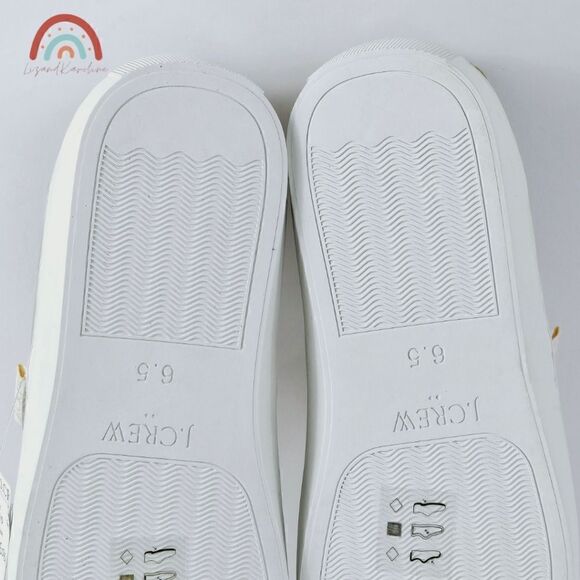 New! J. Crew Faux Leather Metallic Slip On Sneakers - Picture 16 of 16